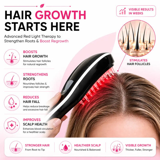 Glamera LED Hair Therapy Massager Brush