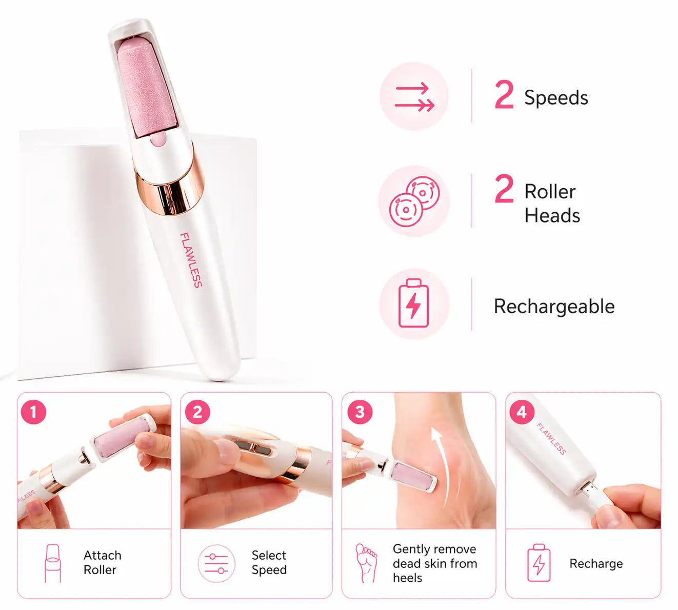 Glamera Electric Foot File Callus Remover