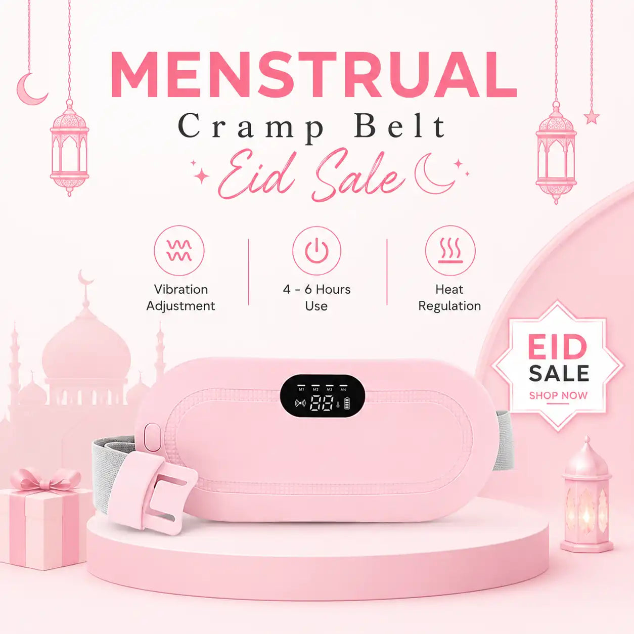 Glamera Period Cramp Relief Portable Heating Belt
